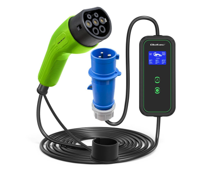 Ładowarka mobilna do EV i PHEV Qoltec Mobilna ładowarka do samochodów EV 2 w 1 typ2 7kW/230V/CEE 3